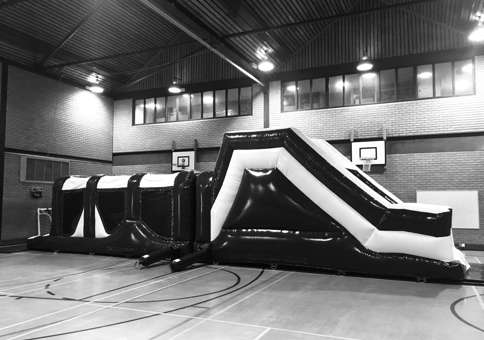 Giant inflatable in sports hall