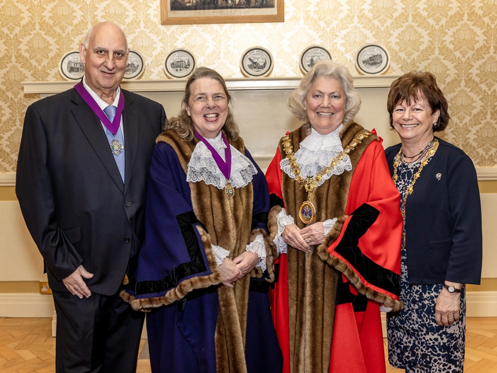 Mayor of Chelmsford, Councillor Janette Potter, and The Deputy Mayor of Chelmsford, Councillor Susan Sullivan, with their consorts, Mayoress Jackie Galley, and Consort John Pioli