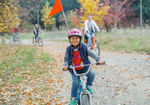 Boy riding bike