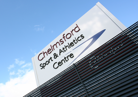 Chelmsford Sport and Athletics Centre entrance sign