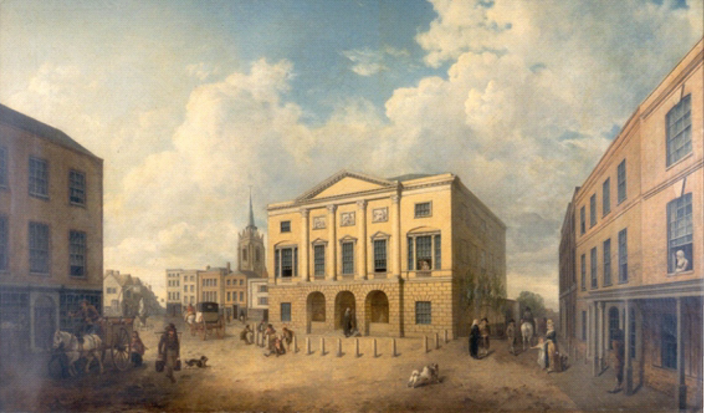 Painting of Shire Hall by Phillip Reinagle (exhibited 1794, reproduced courtesy of Chelmsford Museum)