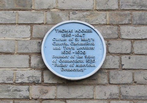 Blue plaque for Thomas Hooker