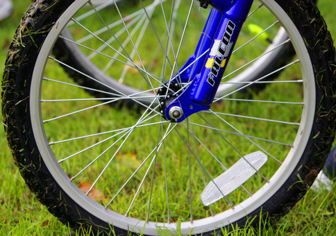 Front wheel of a mountain bike