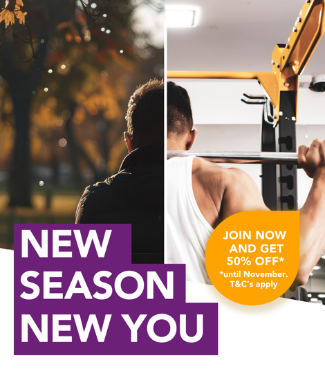 New season, new you - join now and get 50% off until November (terms apply)