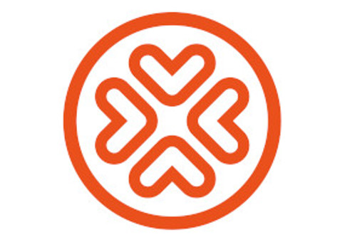 Orange crosshair icon in an orange circle